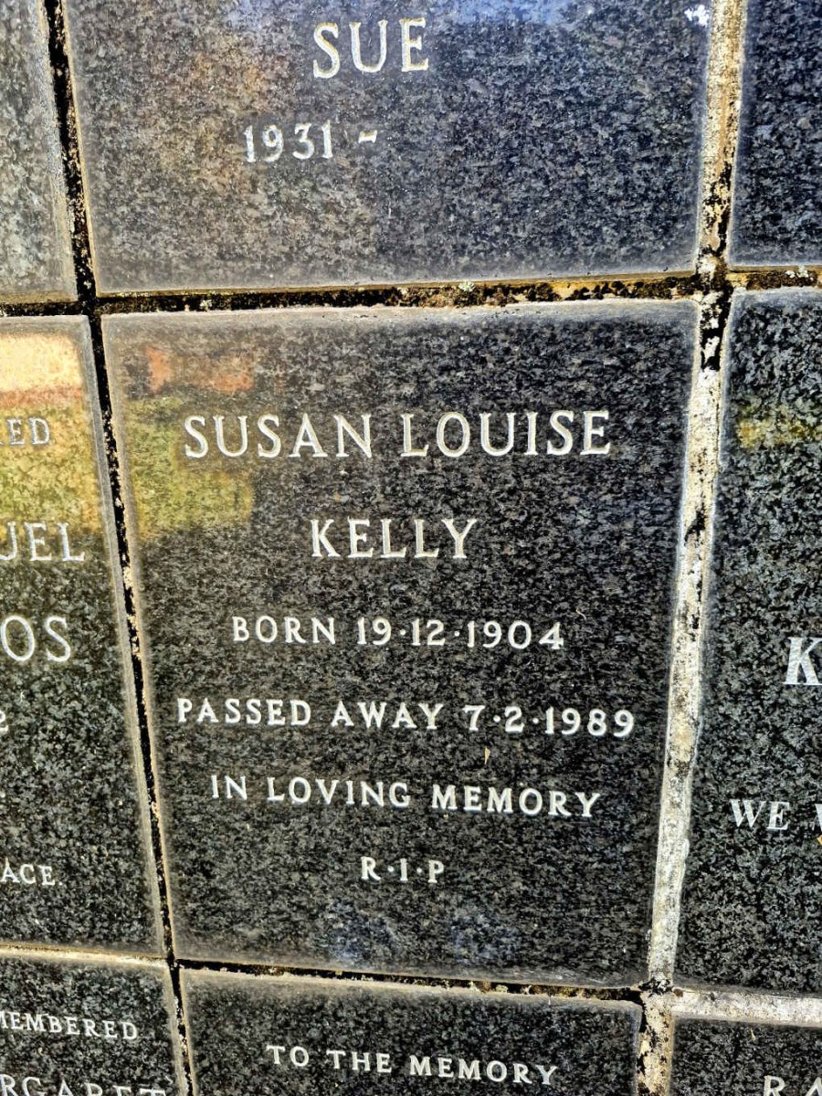 KELLY Susan Louise 1904-1989