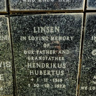 LINSEN Hendrikus Hubertus 1919-1972