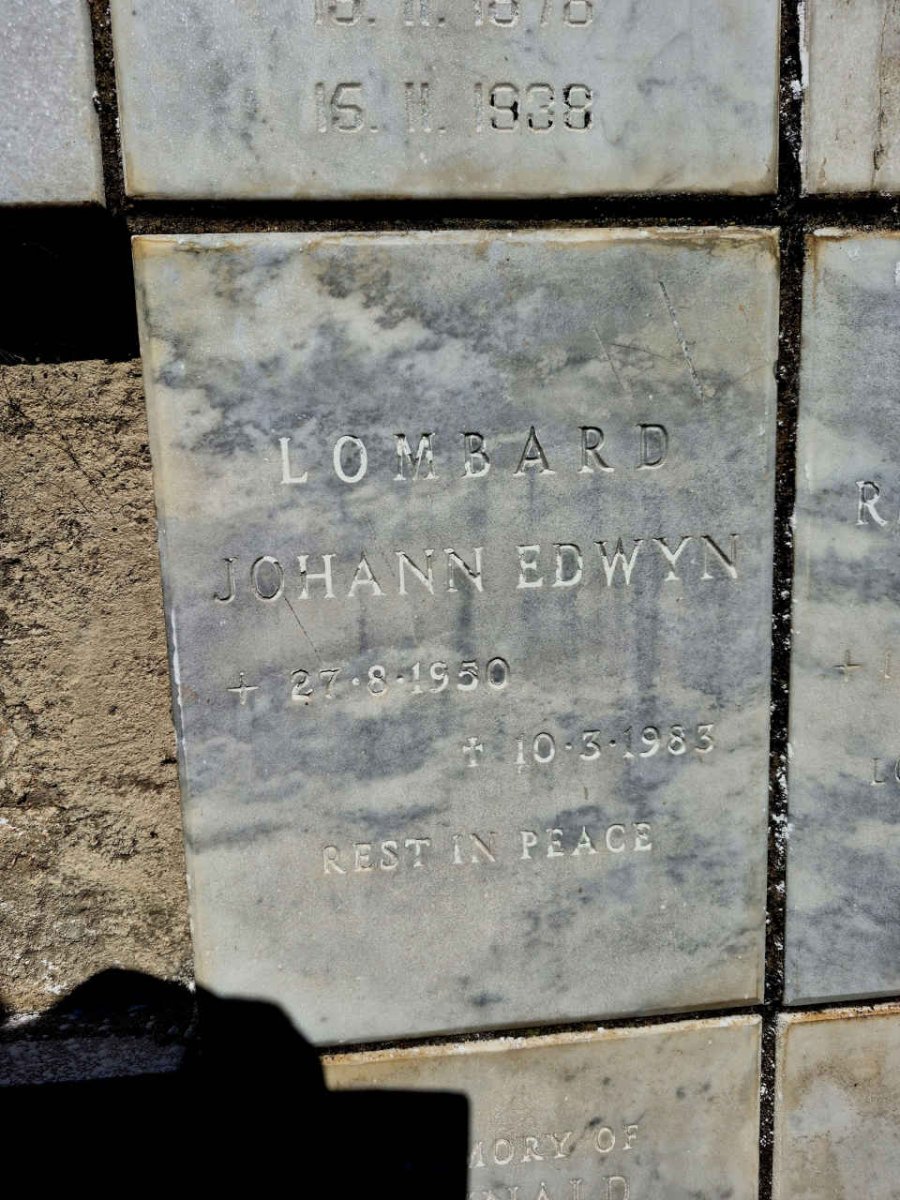 LOMBARD Johann Edwyn 1950-1983