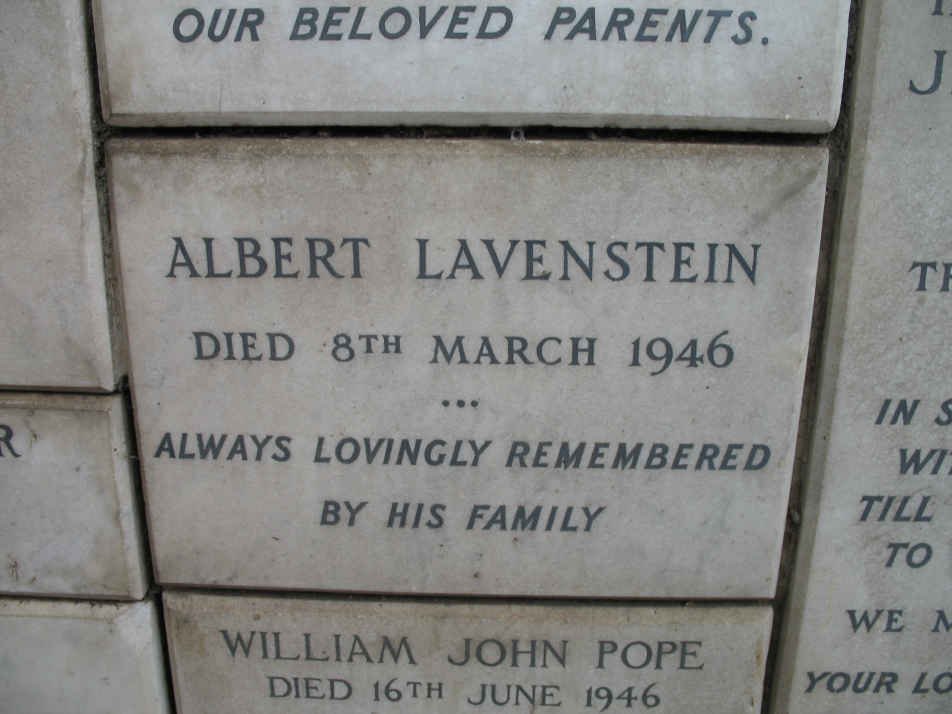 LAVENSTEIN Albert -1946 :: POPE William John -1946