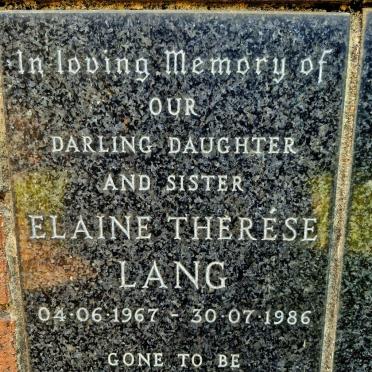 LANG Elaine Therese 1967-1986
