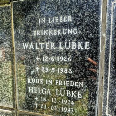 LUBKE Walter 1926-1983 & Helga 1924-1997