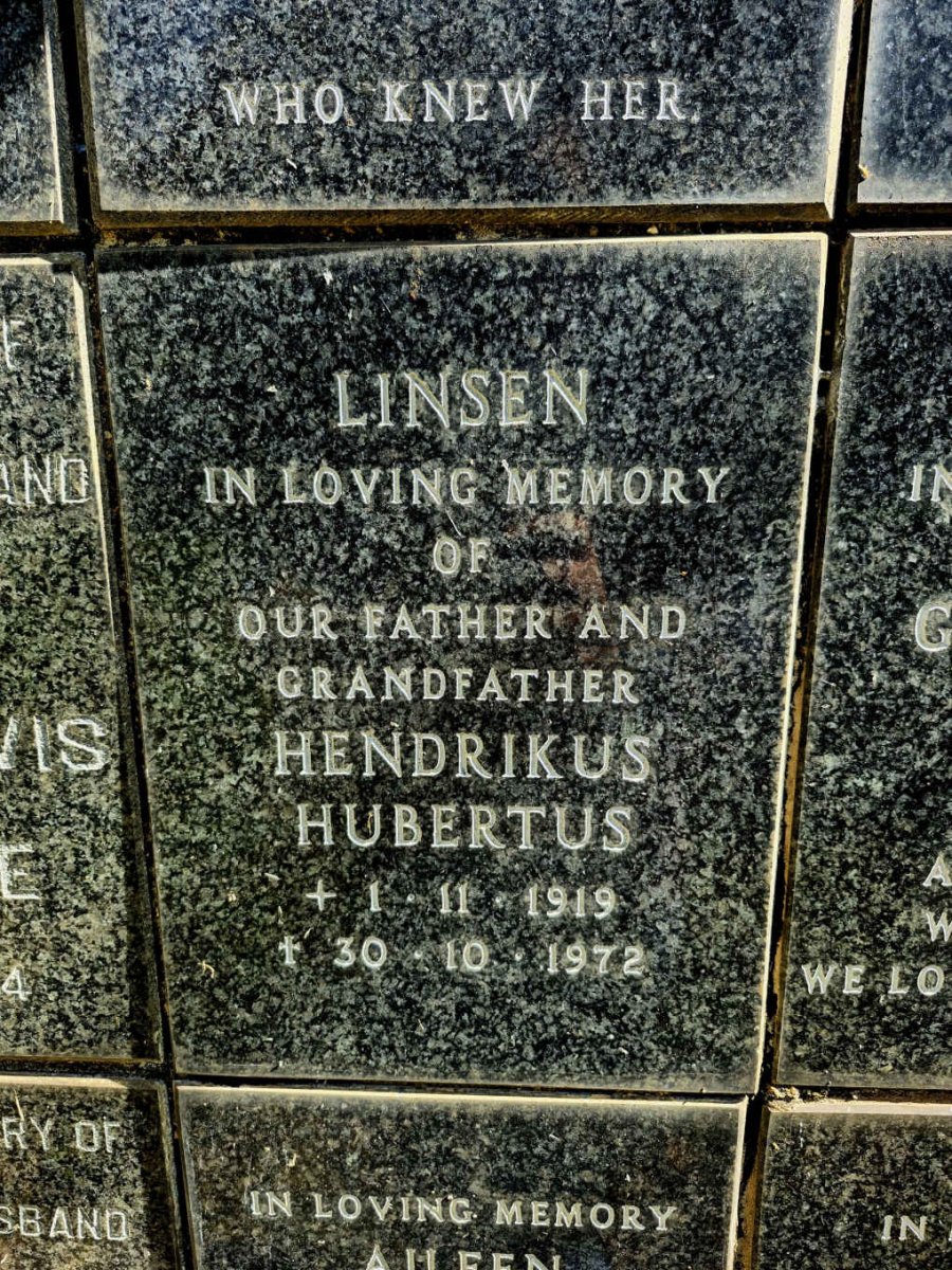 LINSEN Hendrikus Hubertus 1919-1972