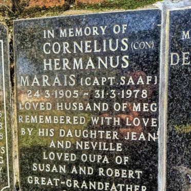 MARAIS Cornelius Hermanus 1905-1978