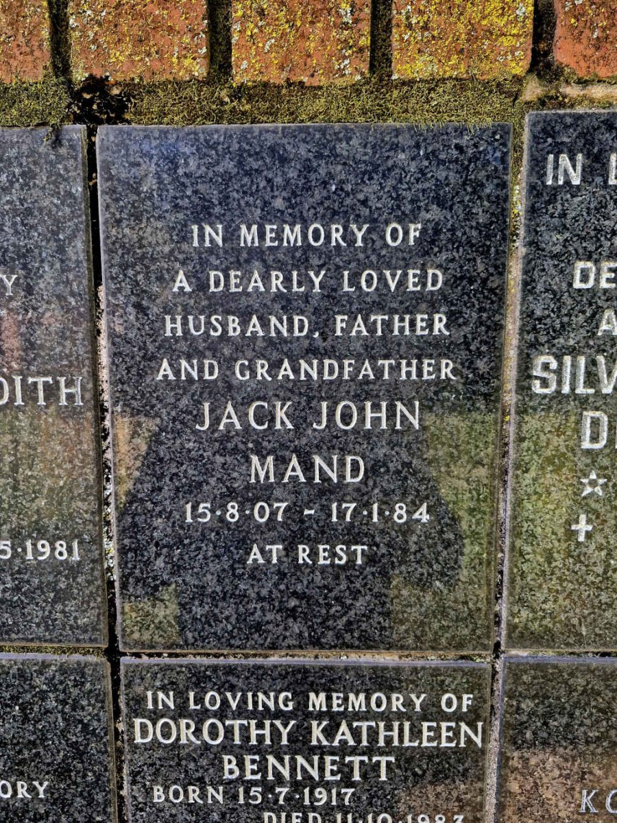 MAND Jack John 1907-1984