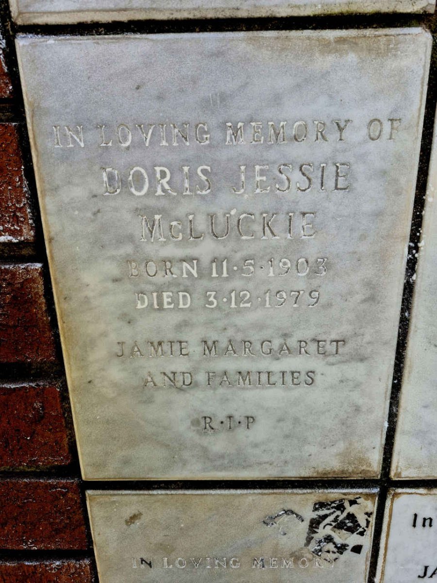 MCLUCKIE Doris Jessie 1903-1979