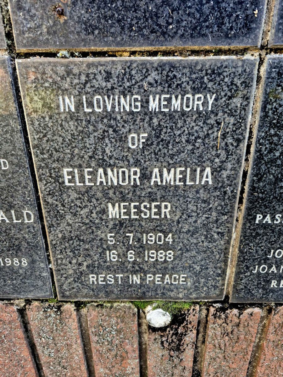 MEESER Eleanor Amelia 1904-1988