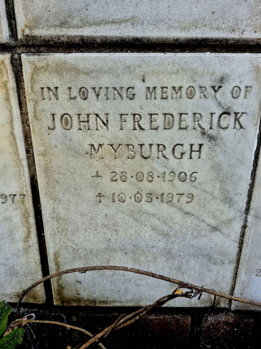 MYBURGH John Frederick 1906-1979