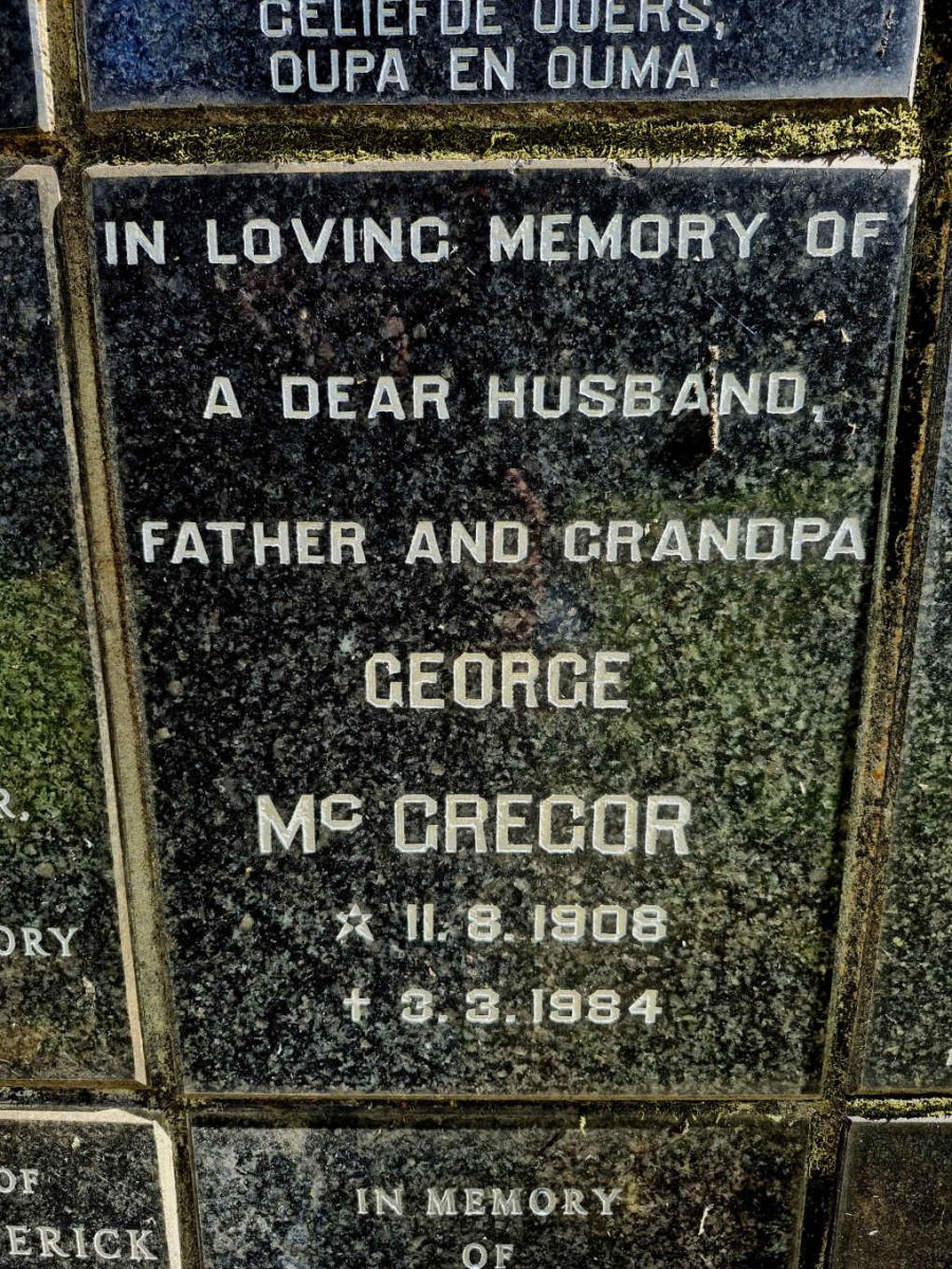 MCGREGOR George 1908-1984