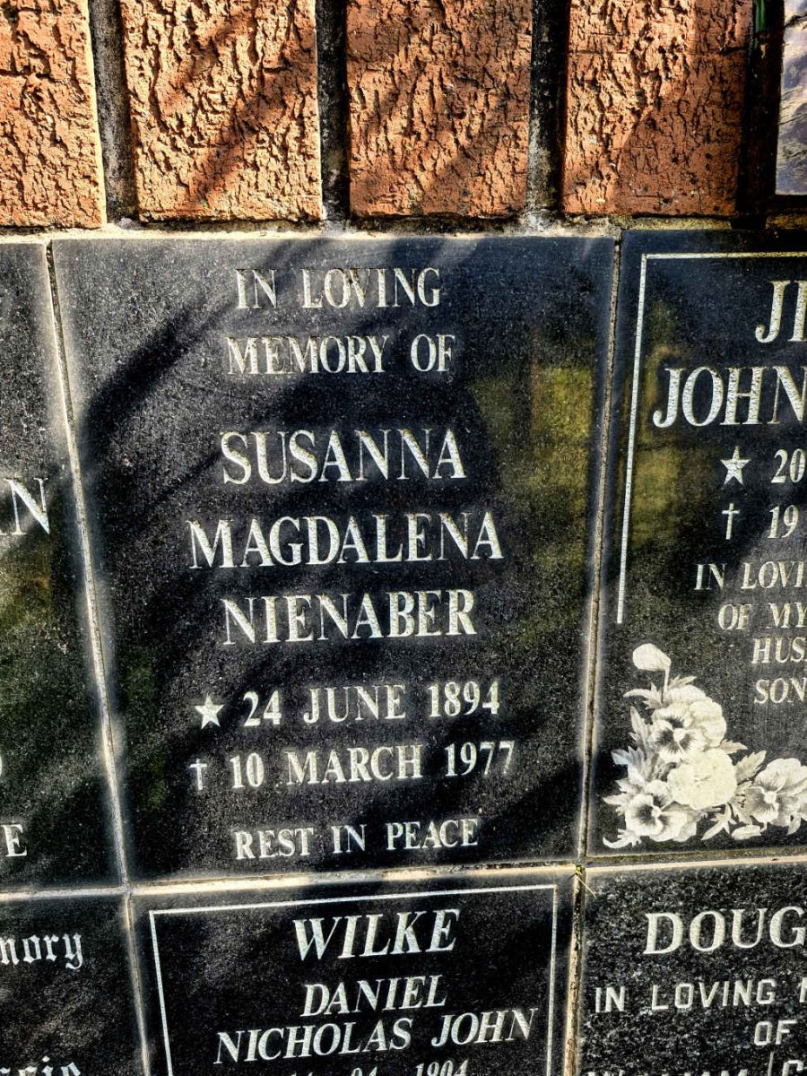 NIENABER Susanna Magdalena 1894-1977