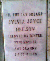 NEILSON Sylvia Joyce 1927-1975