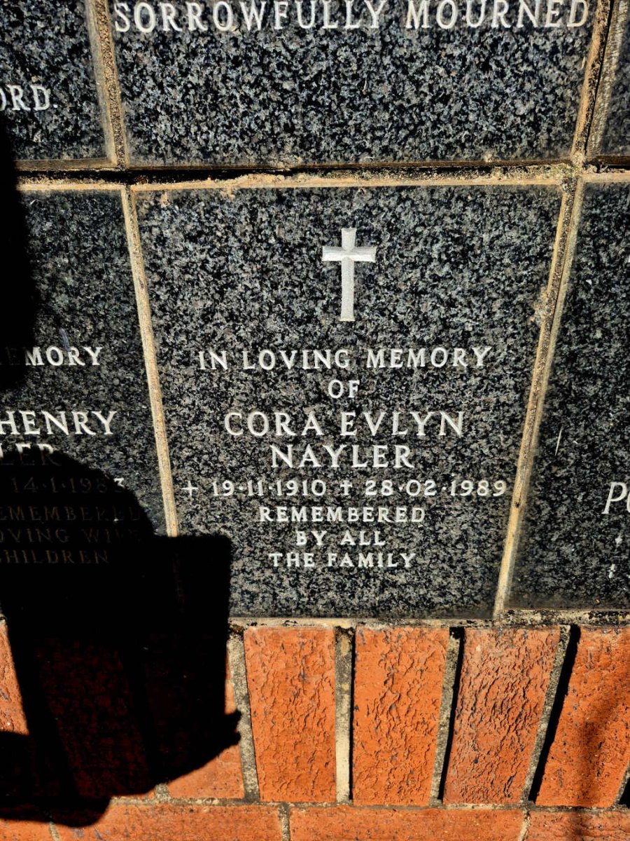 NAYLER Cora Evlyn 1910-1989