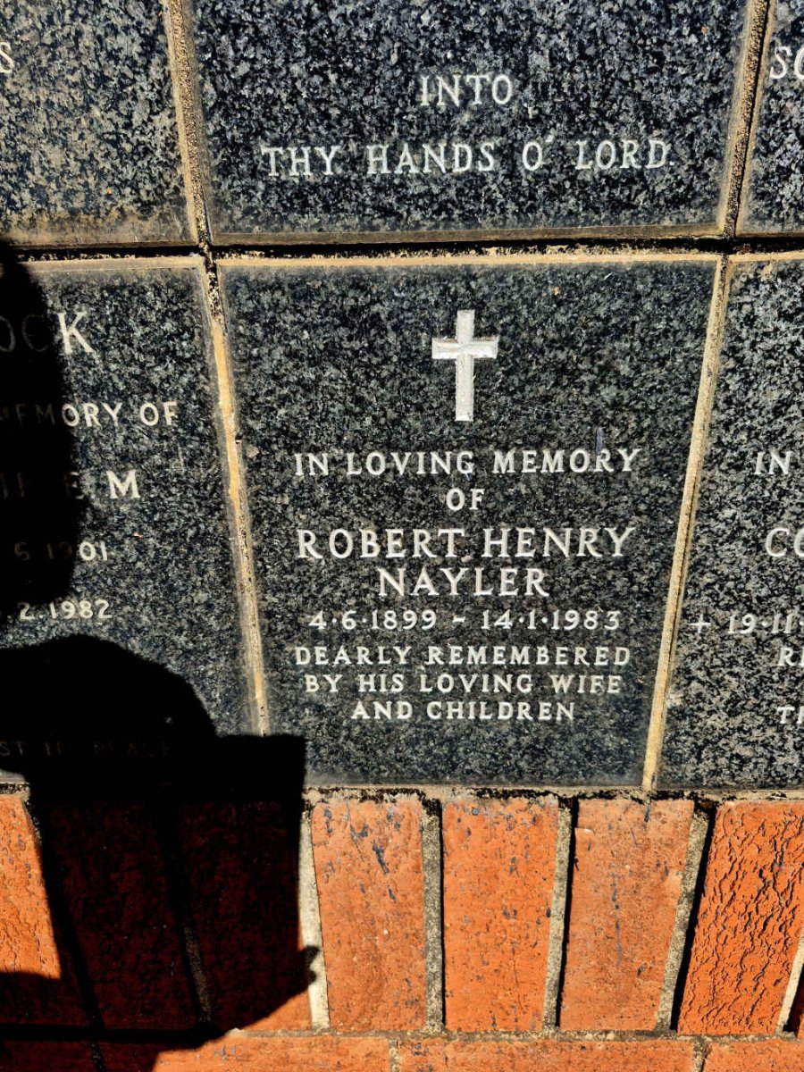 NAYLER Robert Henry 1899-1983