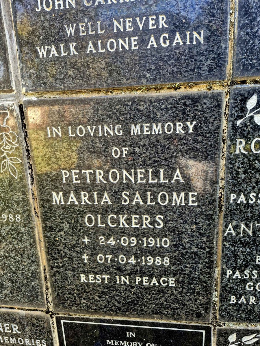 OLCKERS Petronella Maria Salome 1910-1988