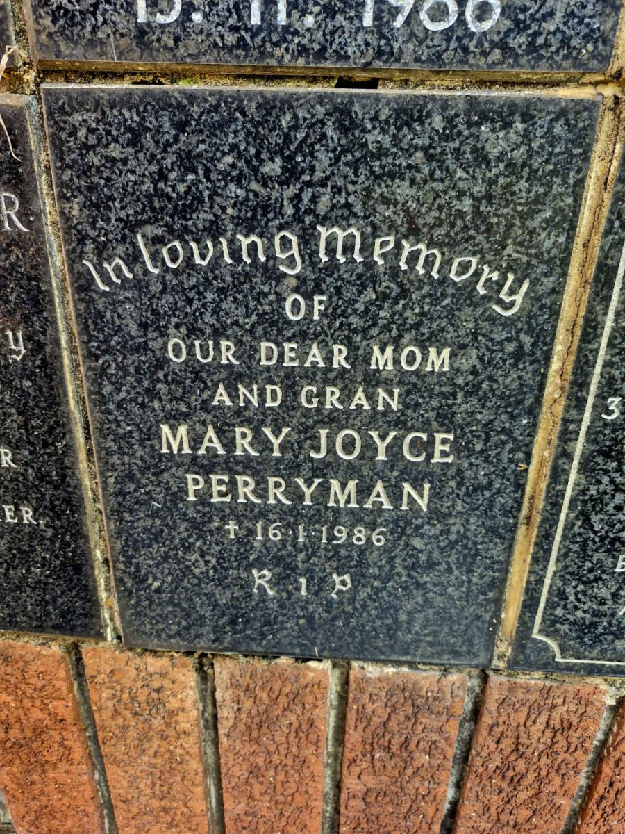 PERRYMAN Mary Joyce -1986