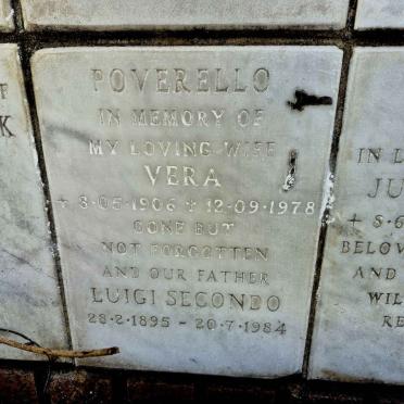 POVERELLO Luigi Secondo 1895-1984 & Vera 1906-1978