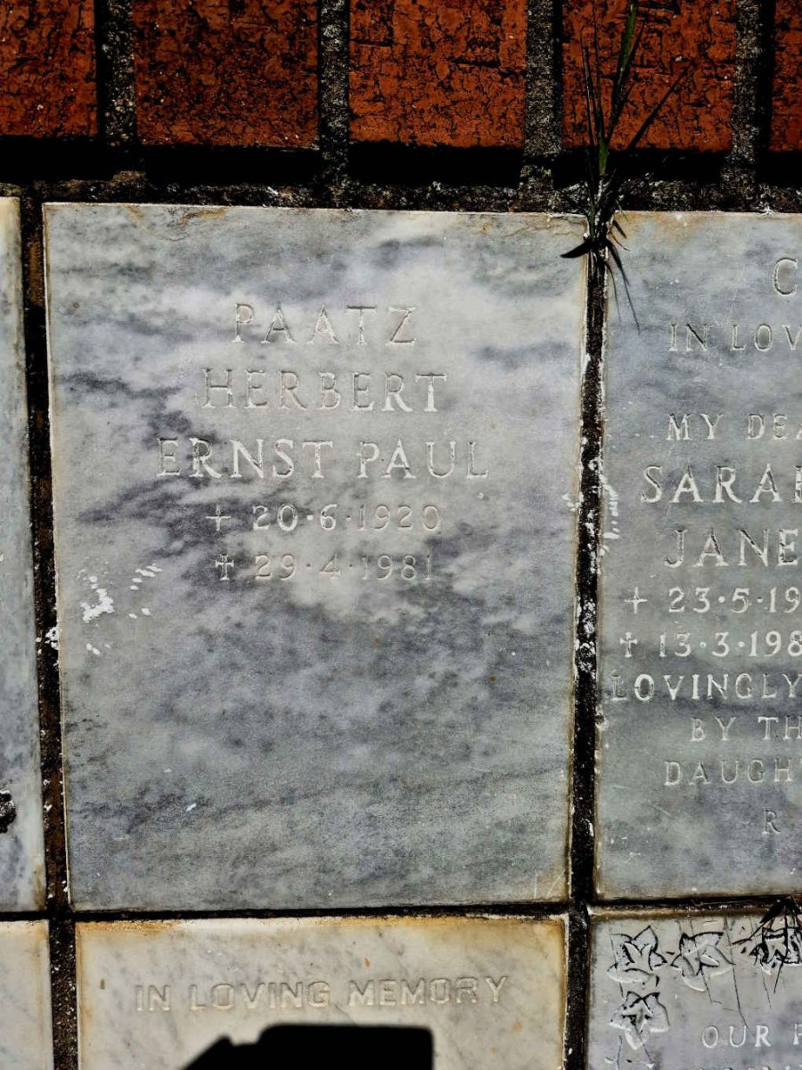 PAATZ Herbert Ernst Paul 1920-1981