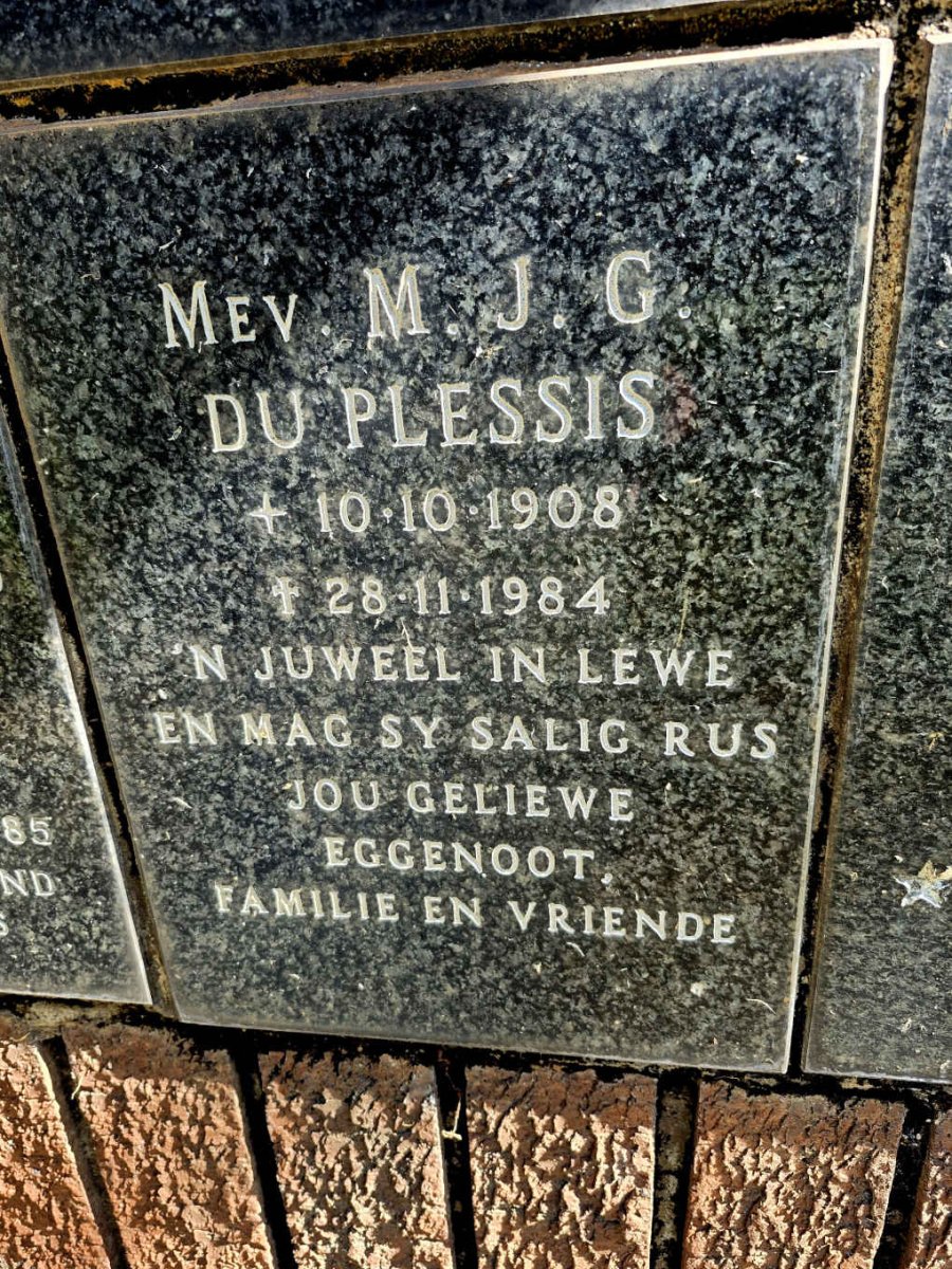 PLESSIS M.J.G., du 1908-1984