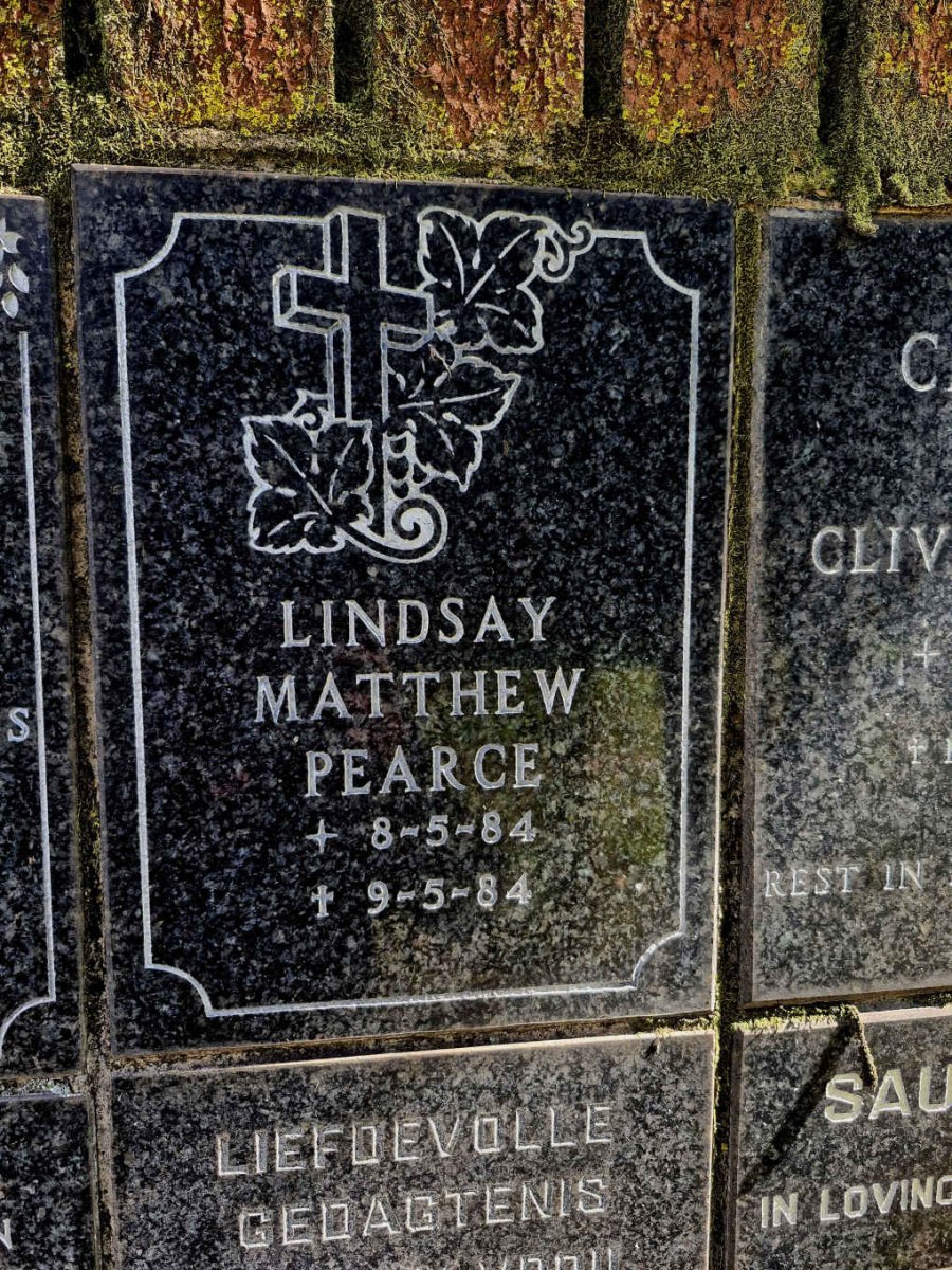 PEARCE Lindsay Matthew 1984-1984