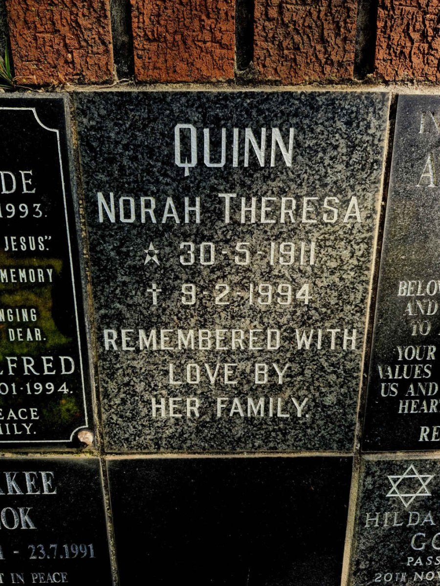 QUINN Norah Theresa 1911-1994