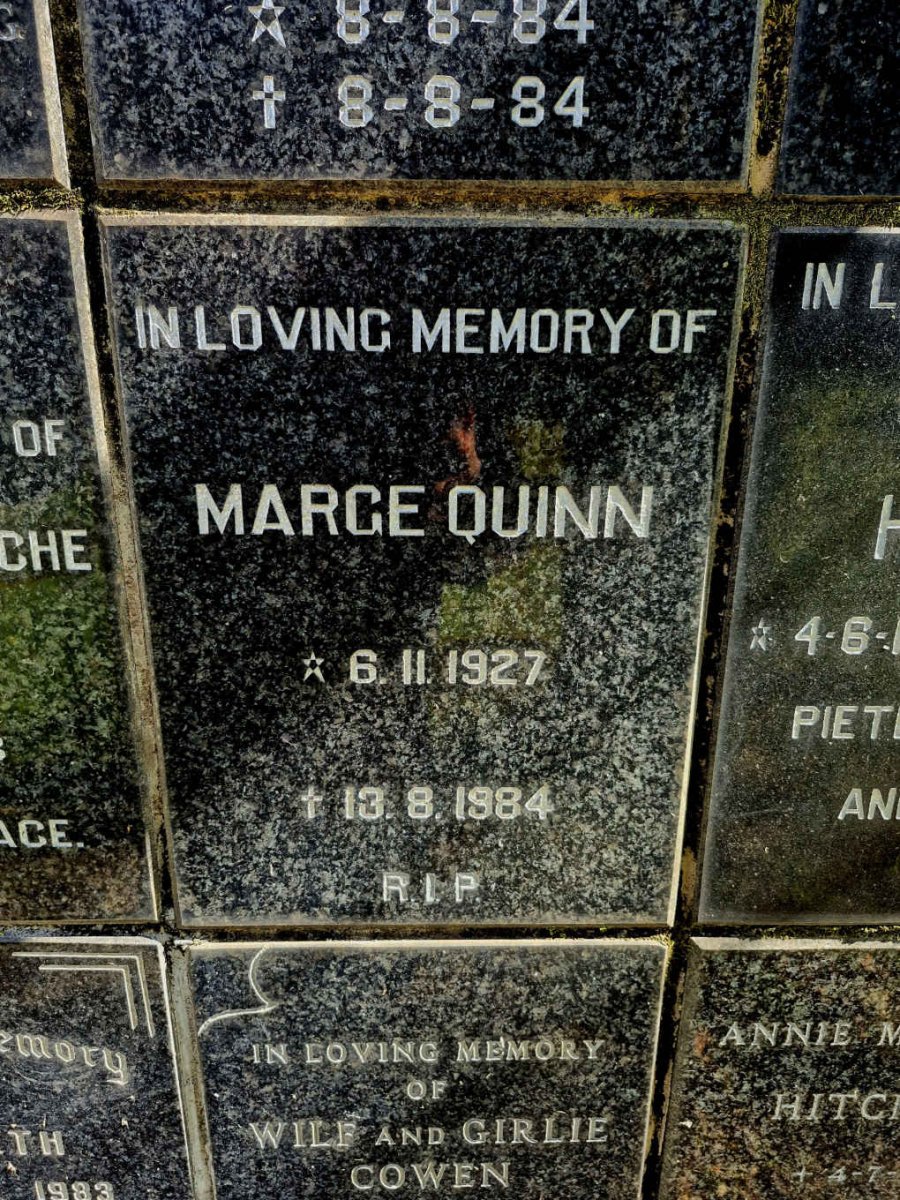 QUINN Marge 1927-1984
