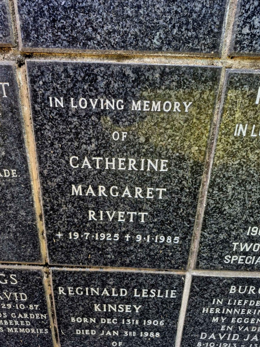 RIVETT Catherine Margaret 1925-1985