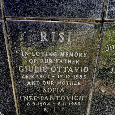 RISI Giulio Ottavio 1901-1983 & Sofia PANTOVICH 1904-1983