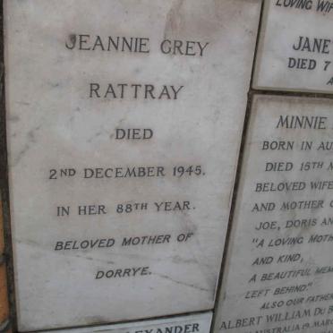 RATTRAY Jeannie Grey -1945 :: MACLEAN William Alexander 1880-1946 &amp; Caroline Beatrice 1884-1959