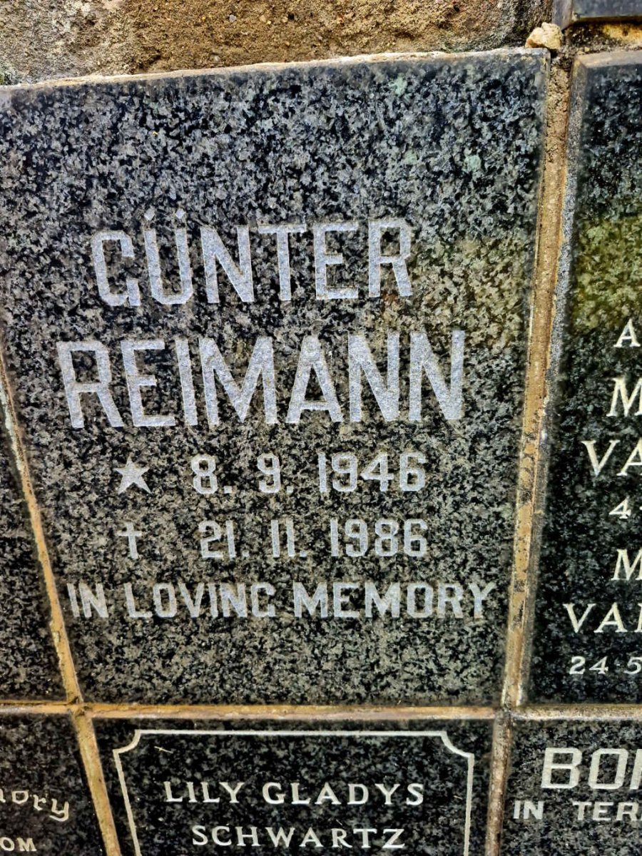REIMANN Gunter 1946-1986