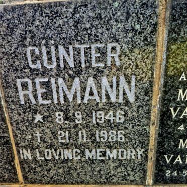 REIMANN Gunter 1946-1986