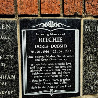 RITCHIE Doris nee DOBSIE 1926-2013