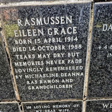 RASMUSSEN Eileen Grace 1914-1988