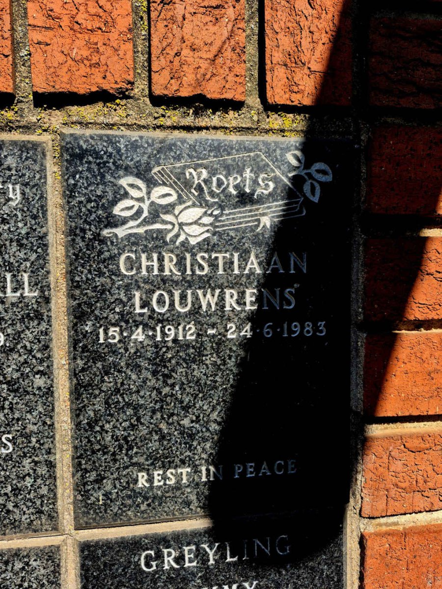 ROETS Christiaan Louwrens 1912-1983