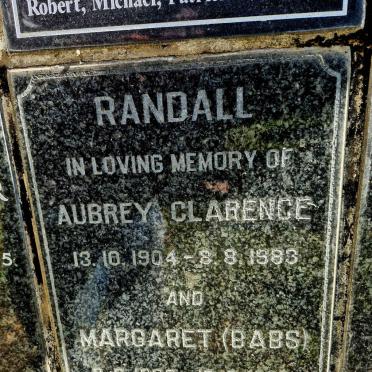 RANDALL Aubrey Clarence 1904-1983 & Margaret 1906-1980