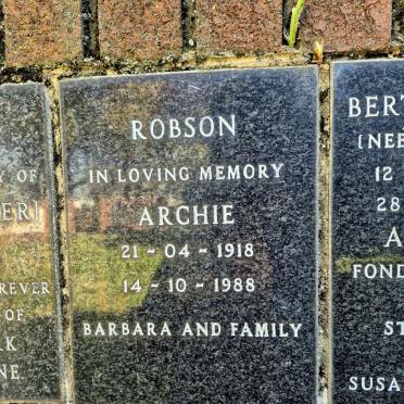 ROBSON Archie 1918-1988