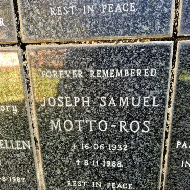 ROS Joseph Samuel, MOTTO- 1932-1988