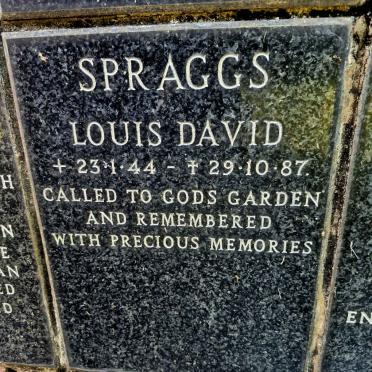 SPRAGGS Louis David 1944-1987