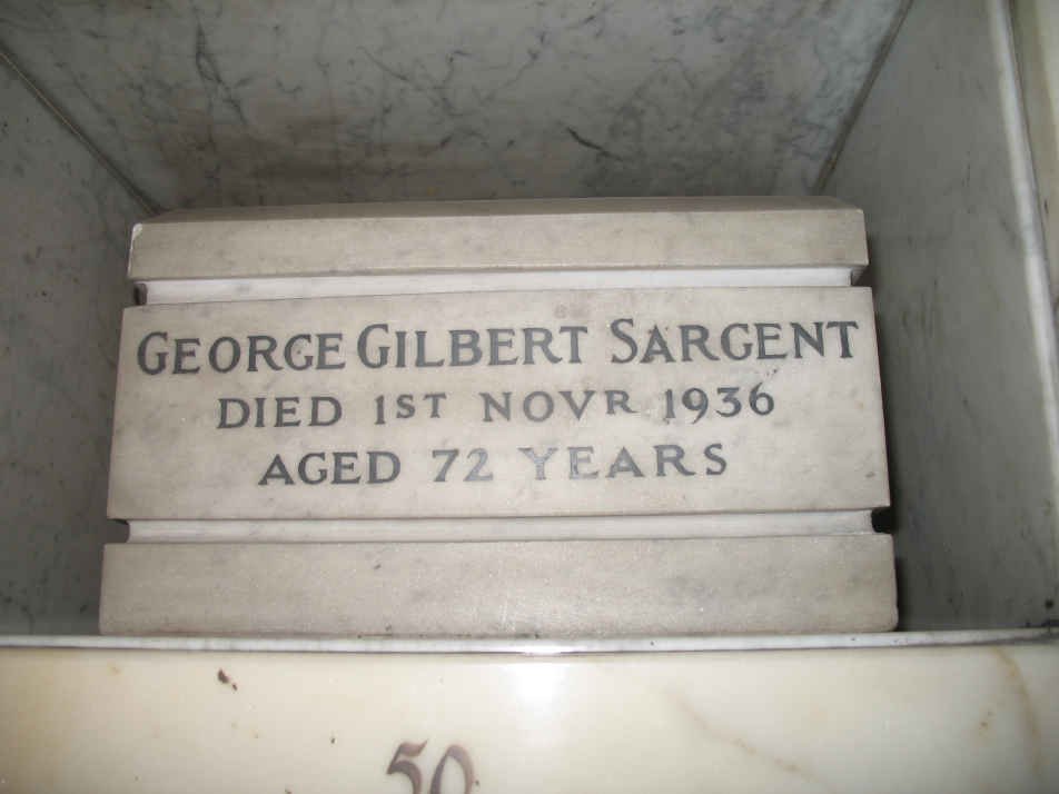 SARGENT George Gilbert -1936