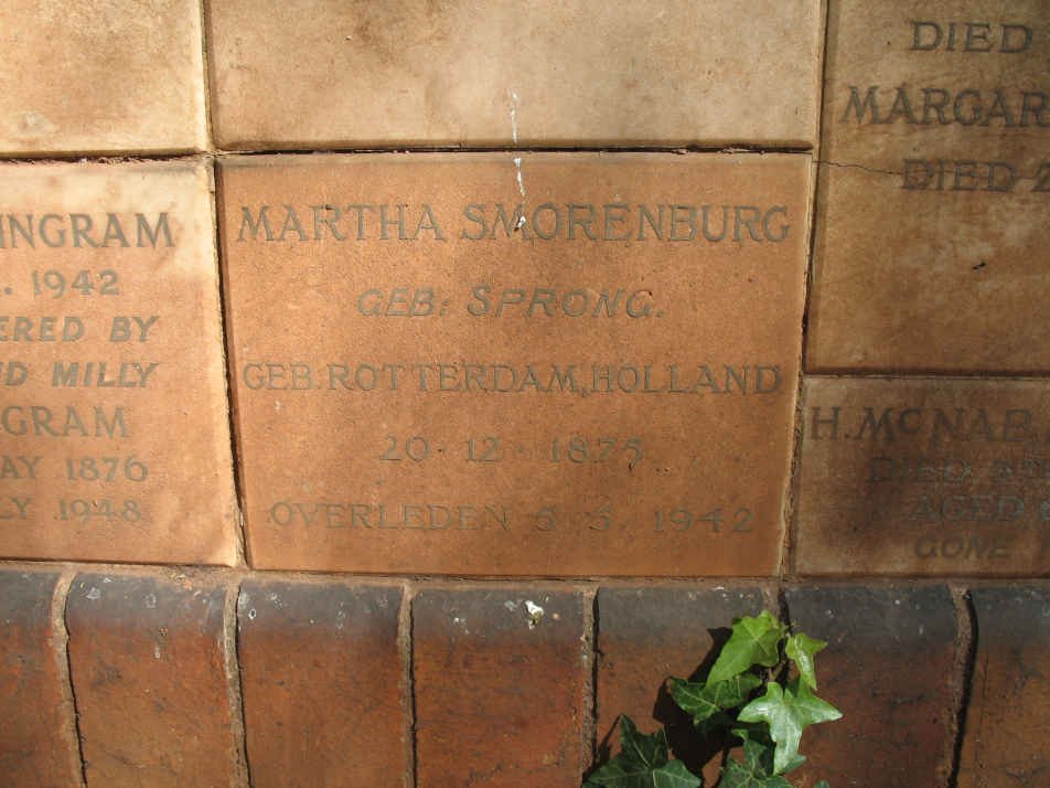 SMORENBURG Martha nee SPRONG 1875-1942
