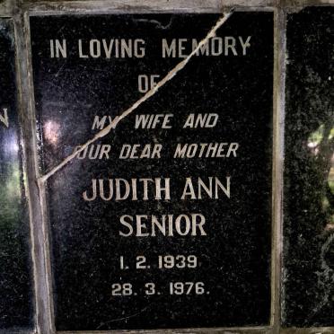 SENIOR Judith Ann 1939-1976