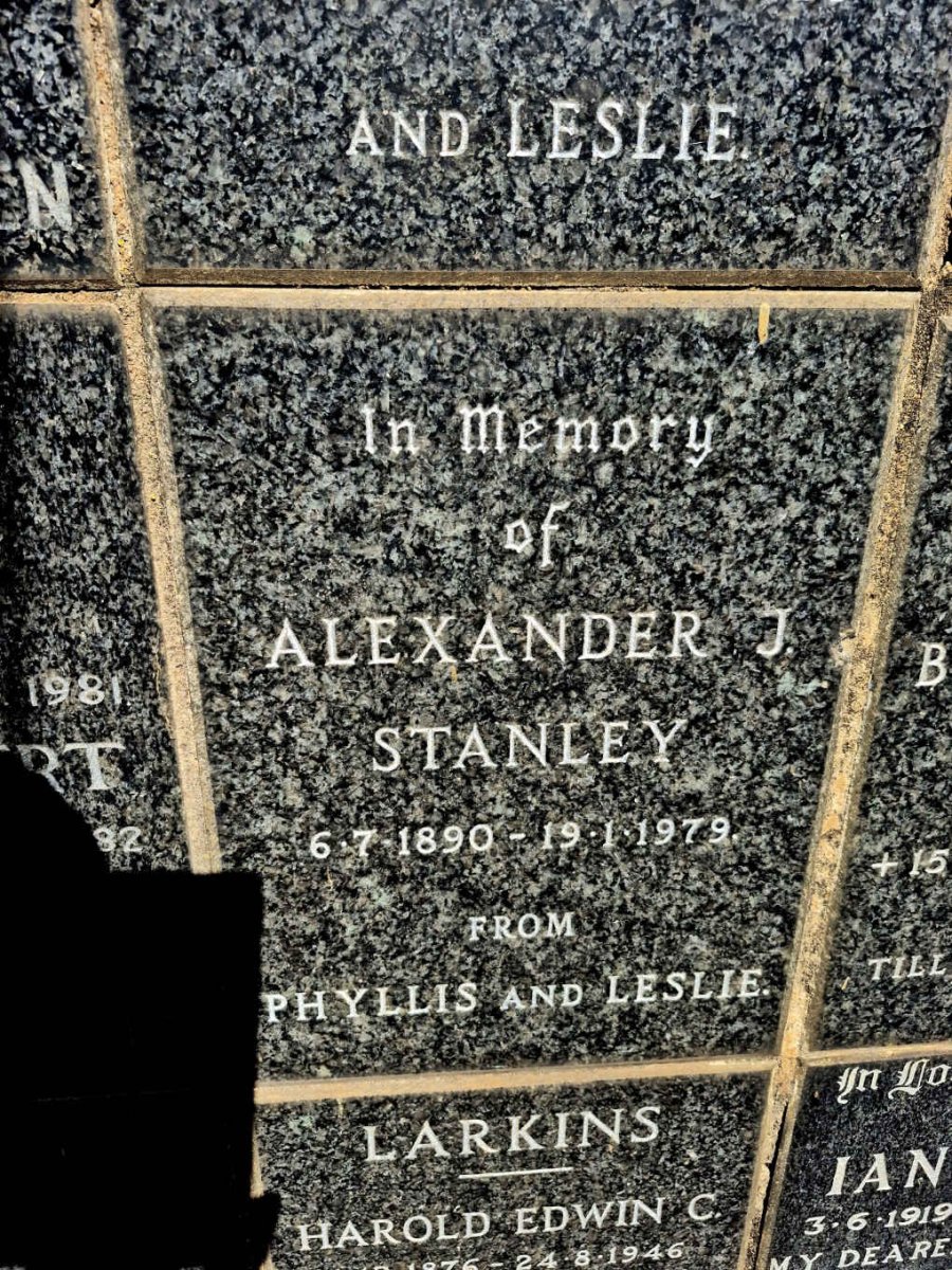 STANLEY Alexander J. 1890-1979