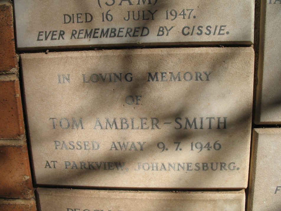 SMITH Tom, AMBLER -1946