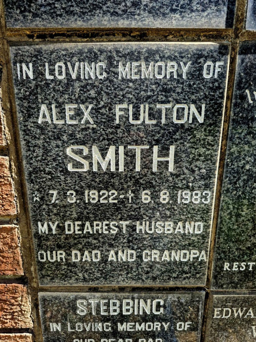 SMITH Alex Fulton 1922-1983