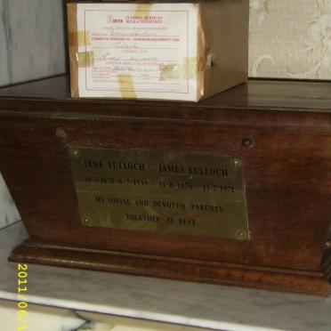 TULLOCH James 1874-1971 &amp; Jane 1878-1939 :: TULLOCH James Laurence -1996