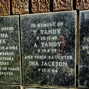 TANDY T. -1942 & A. -1959 :: JACKSON Ina -1984