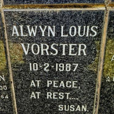 VORSTER Alwyn Louis -1987