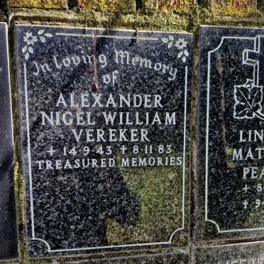VEREKER Alexander Nigel William 1943-1983