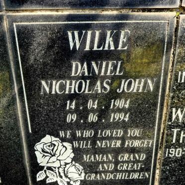 WILKE Daniel Nicholas John 1904-1994