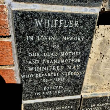WHIFFLER Winnifred May -1982