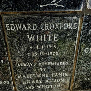 WHITE Edward Croxford 1913-1973